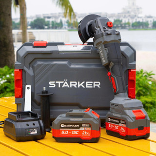Máy mài, Máy cắt pin STARKER SK-AG888GR, Chân pin phổ thông, 3 Cấp tốc độ, Không chổi than, Hàng chính hãng