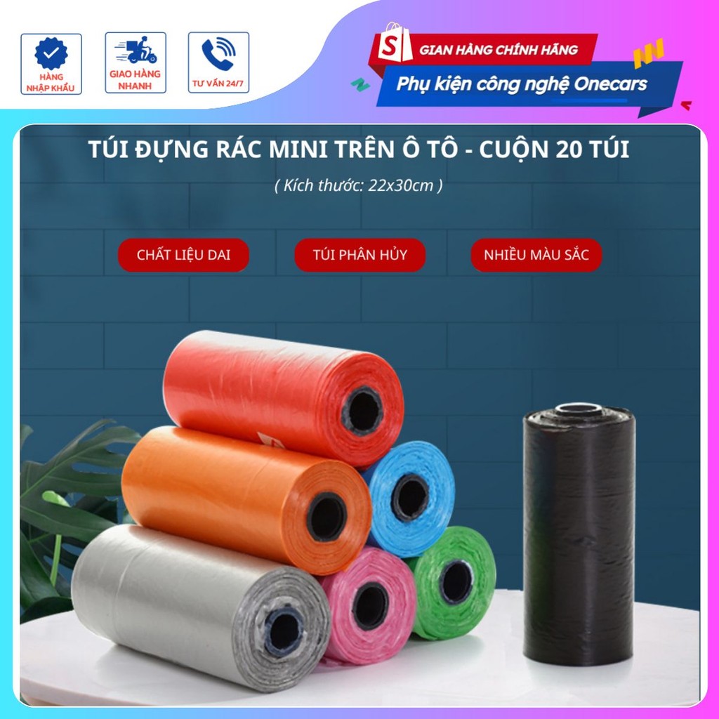 Bộ 5 Cuộn Túi Rác Mini, Túi Đựng Rác Cho Thùng Rác Mini Ô Tô, Bàn Làm ...