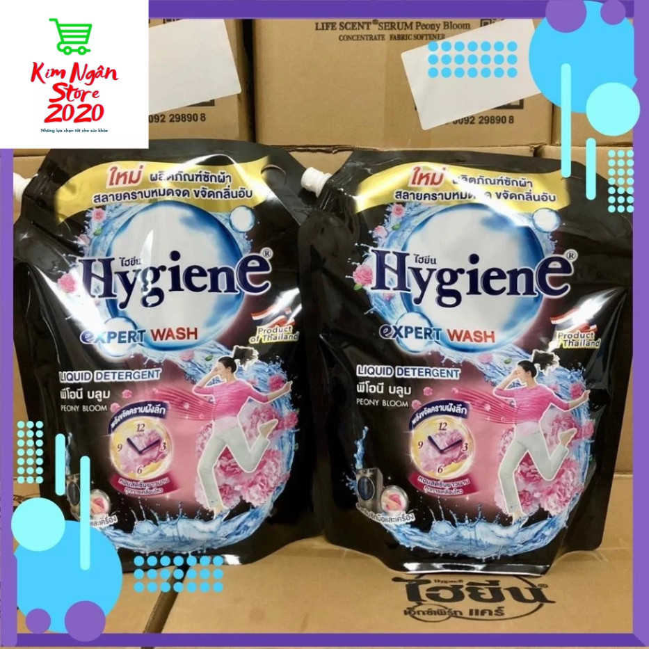 COMBO 2 Túi Nước GIẶT Hygiene Nhập Khẩu Thái Lan 1800ml/ Túi - Sạch Vết Bẩn, Lưu Hương Thơm Ngát