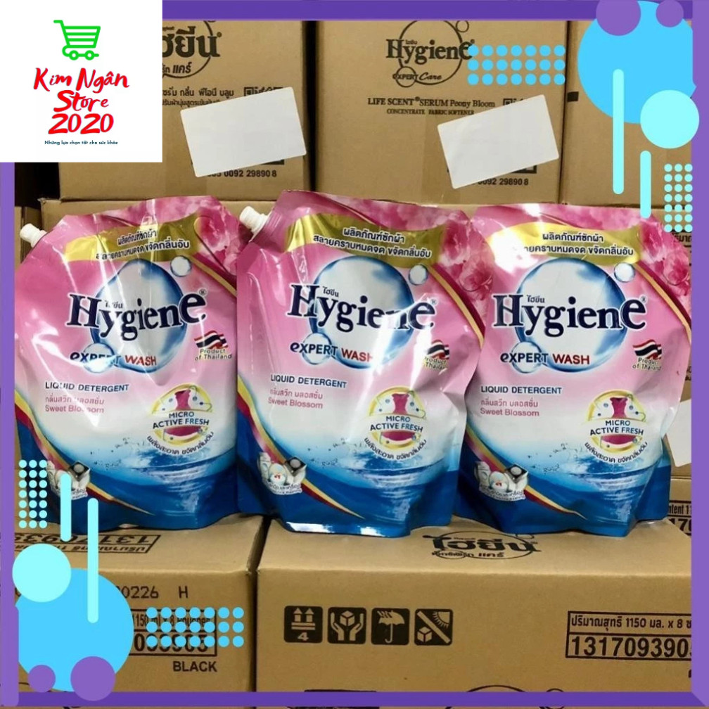 COMBO 2 Túi Nước GIẶT Hygiene Nhập Khẩu Thái Lan 1800ml/ Túi - Sạch Vết Bẩn, Lưu Hương Thơm Ngát