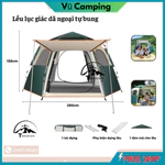 Lều Cắm Trại, lều dã ngoại tự bung 4-6 người chống nước chống tia tử ngoại KT 2m8x2m8 - Lều cắm trại du lịch — ảnh 2