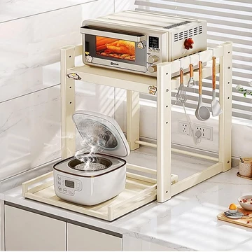 【Điều chỉnh đa cấp】Giá để đồ bếp Giá để lò vi sóng Giá để đồ kéo ra Giá để nồi cơm Giá để thiết bị trên mặt bàn Tủ để lò