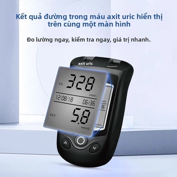 Máy đo axit uric tại nhà, dụng cụ đo axit uric cao, que thử đường huyết, máy đo đường huyết axit uric