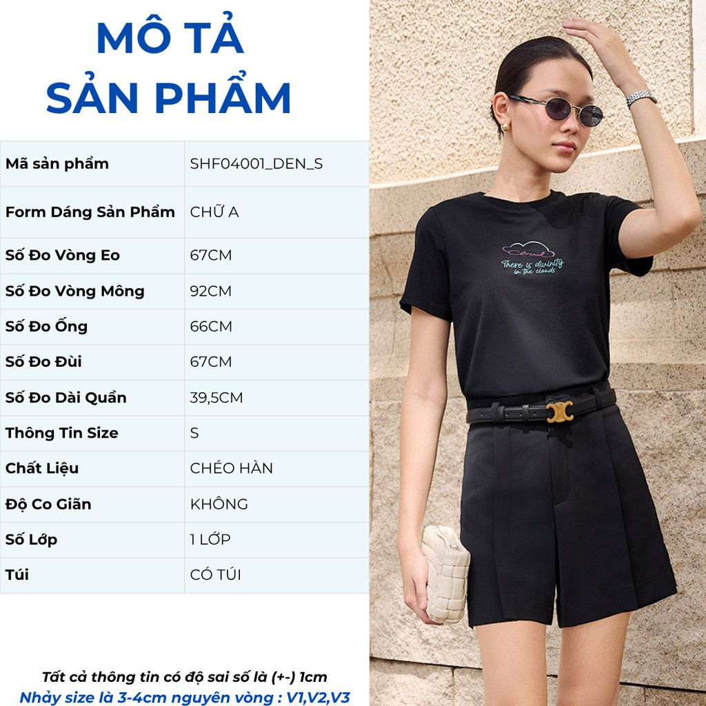 Quần Short Nữ GUMAC Form A Xếp Ly Trước Túi Sườn Chéo Hàn Đứng Form Trẻ Trung SHF04001