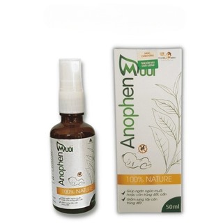 Xịt Đuổi Muỗi Anophen 50ml Cho Bé & Mẹ Bầu Tinh Dầu Tự Nhiên Không DEET An Toàn Da Nhạy Cảm