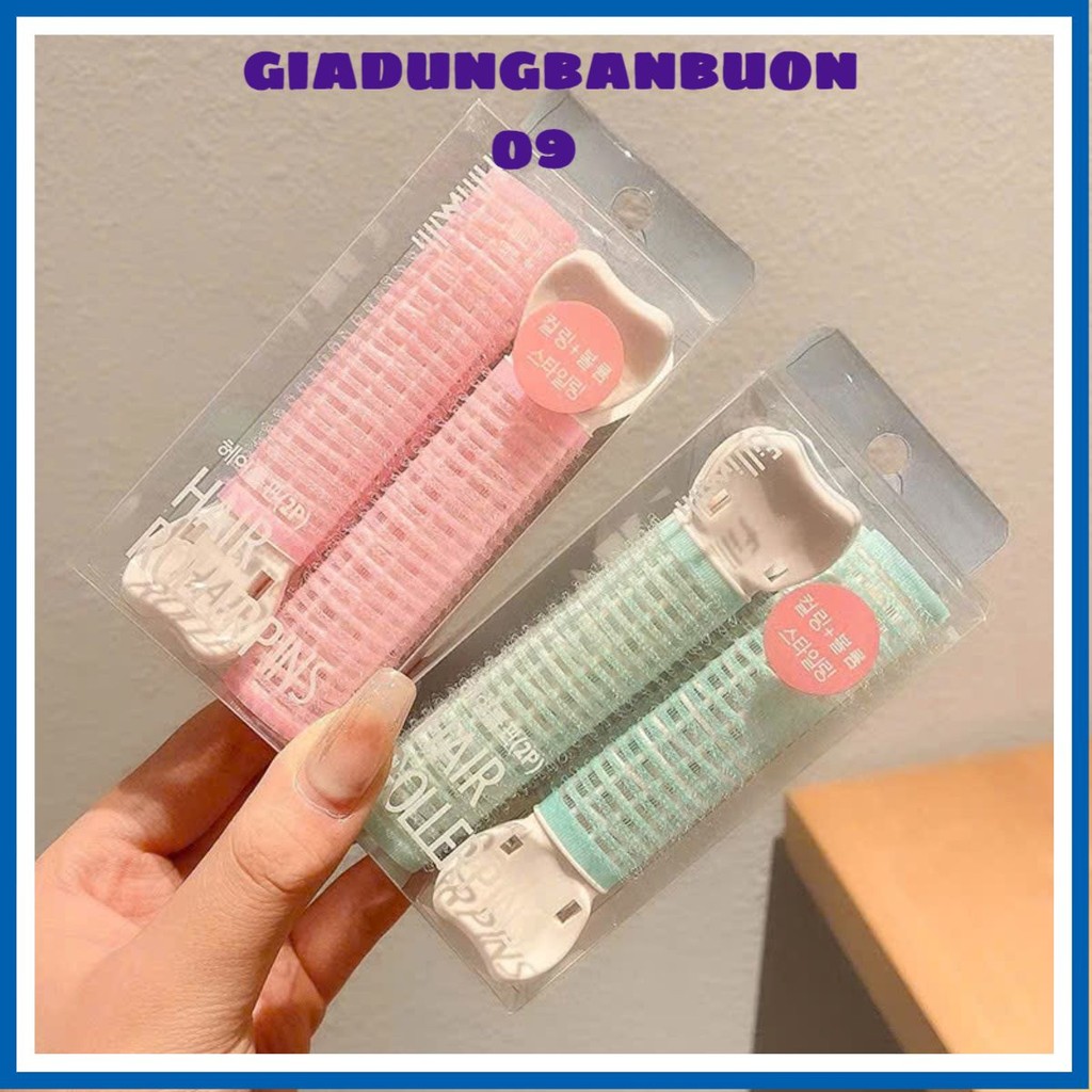 HỘP PHỤ KIỆN KẸP TÓC LÀM ĐẸP TẠI NHÀ - Lô Uốn Tóc Không Nhiệt Phong Cách Hàn,Set 2 Kẹp Phồng Chân Tóc Giữ Nếp Tự Nhiên