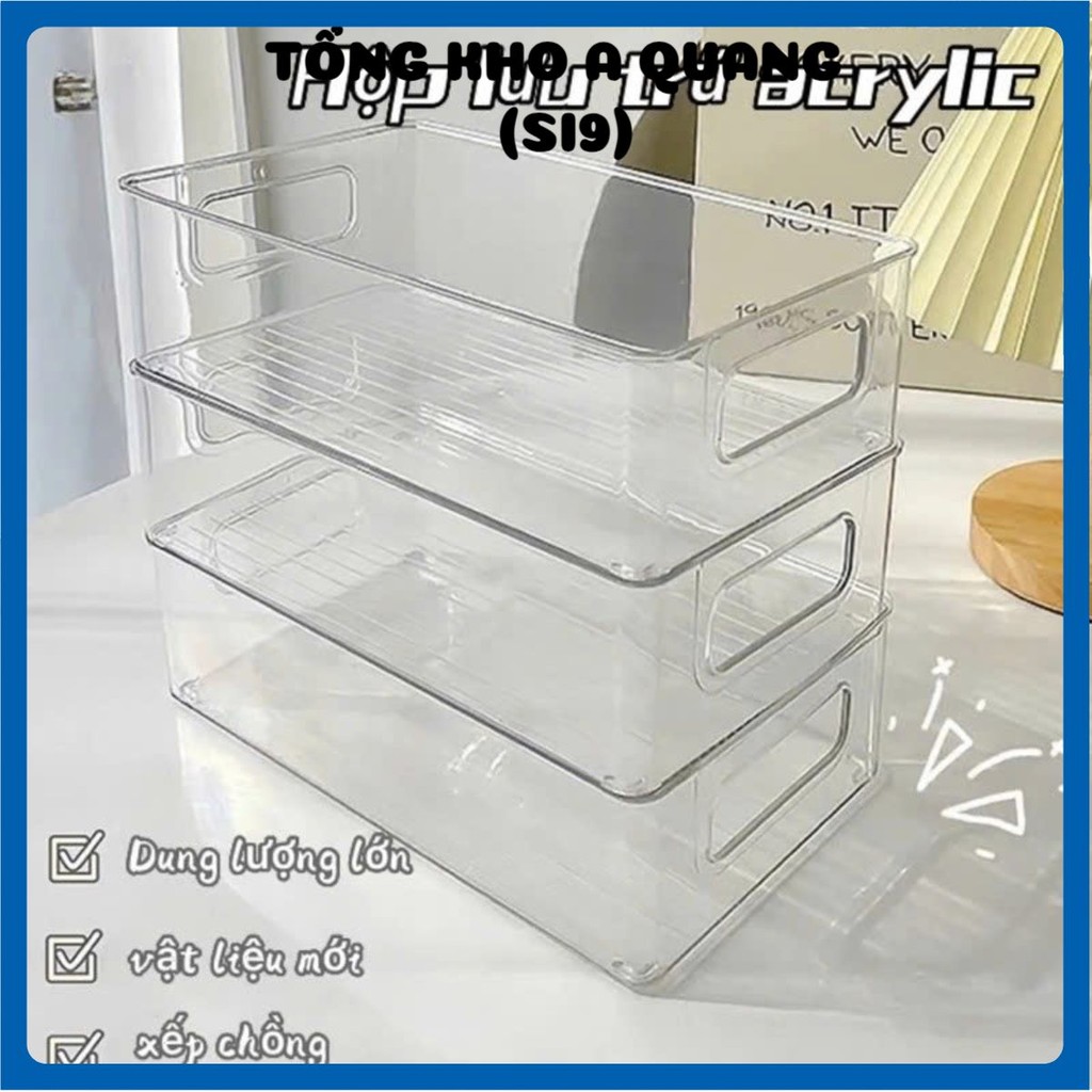 KHAY NHỰA TRONG SUỐT TIẾT KIỆM KHÔNG GIAN - Hộp Đựng Đồ Acrylic Trong Suốt,Khay Để Đồ Tiện Lợi Khi Dùng Trong Nhà
