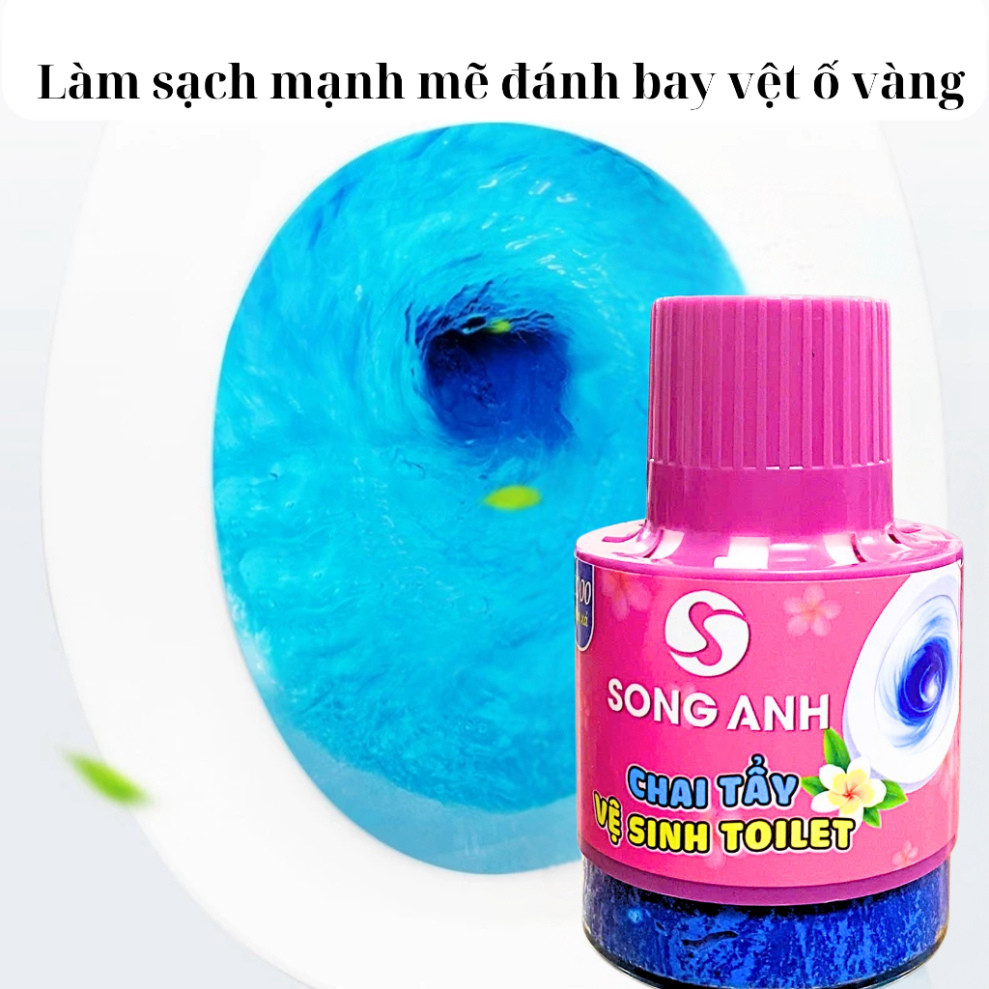 { combo) Chai Tẩy Toilet ,Viên Thả Bồn Cầu Công Nghệ Độc Quyền Đánh Bay Vi Khuẩn và Chất Gây Ố vàng