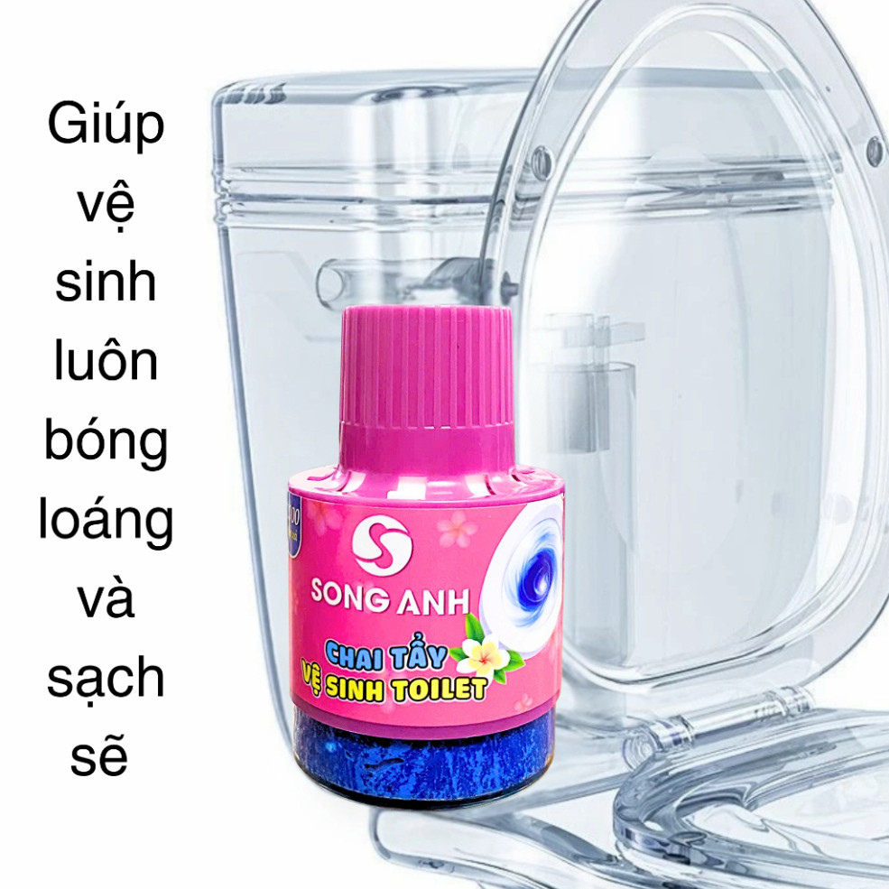 { combo) Chai Tẩy Toilet ,Viên Thả Bồn Cầu Công Nghệ Độc Quyền Đánh Bay Vi Khuẩn và Chất Gây Ố vàng