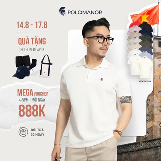 [NEW COLOR] Áo polo nam BASIC SYMBOL vải cá sấu cotton interlock xuất xịn, thanh lịch, sang trọng - POLOMANOR