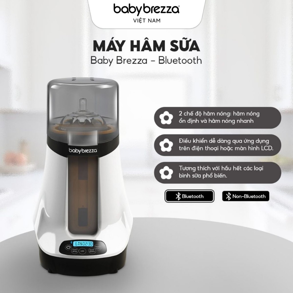 [CHÍNH HÃNG] Máy hâm sữa tự động Baby Brezza kết nối Bluetooth/Không Bluetooth - Bảo hành 12 tháng