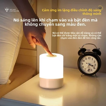 Đèn ngủ cảm ứng sạc lại, đèn chạm, đèn cho bé ăn, đèn bàn nhỏ, đèn ngủ cạnh giường, đèn ngủ phòng ngủ