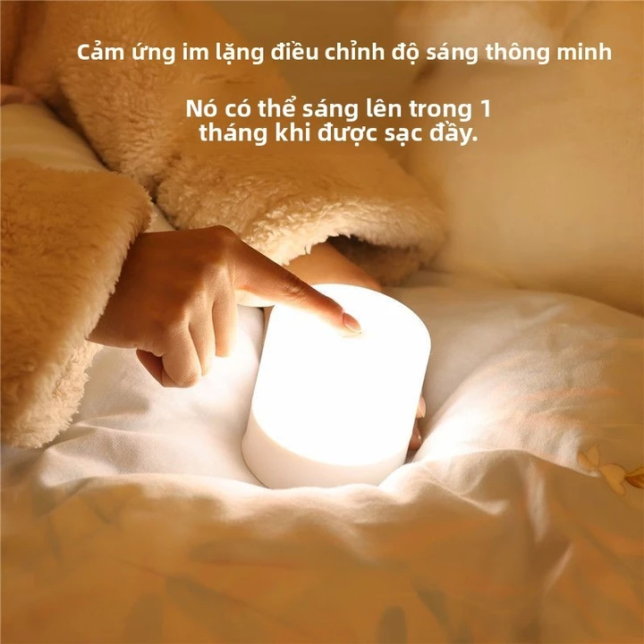 Đèn ngủ cảm ứng sạc lại, đèn chạm, đèn cho bé ăn, đèn bàn nhỏ, đèn ngủ cạnh giường, đèn ngủ phòng ngủ