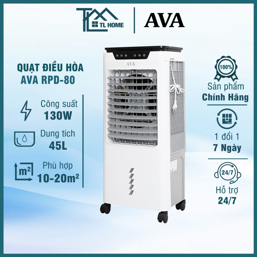 Quạt điều hòa, quạt hơi nước AVA RPD-80 hàng trưng bày 99% chính hãng ...