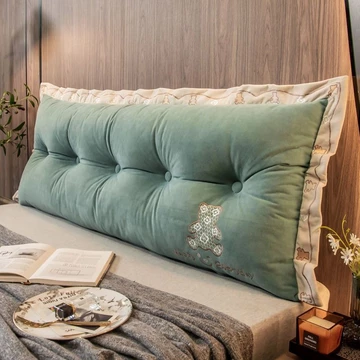 Gối tựa đầu giường Bắc Âu, gối sofa lớn, gối dài đôi, gối hỗ trợ thắt lưng cho phòng ngủ, gối ôm, gối mềm tatami
