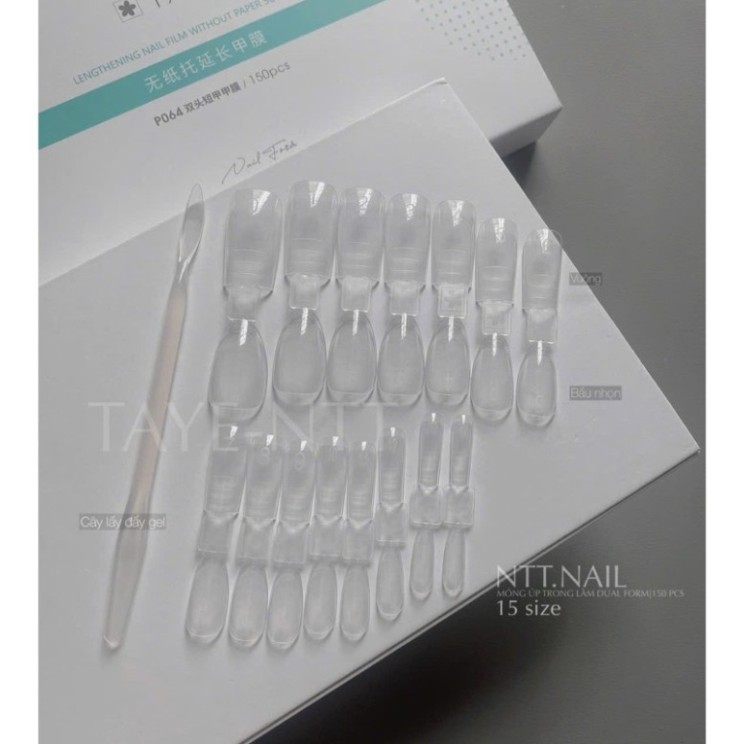 móng dual form taye, móng cao cấp Móng úp TAYE(p064) làm dual form, móng làm dual form mr nail, móng chống tràn gầm