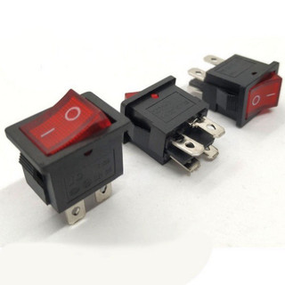 [Bán sỉ combo] (5 cái) Công tắc bập bênh KCD1 - 3P/4P/6P 15x21mm 6A/250V