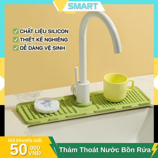 Thảm Thoát Nước Gắn Vòi Rửa Chén Silicone Đa Năng, Chống Tràn, Dễ Lắp, Phù Hợp Mọi Loại Vòi - TNT06