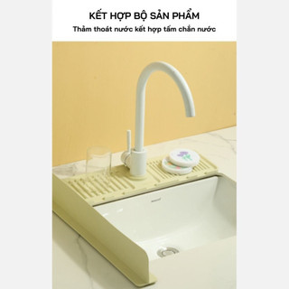 Thảm Thoát Nước Gắn Vòi Rửa Chén Silicone Đa Năng, Chống Tràn, Dễ Lắp, Phù Hợp Mọi Loại Vòi - TNT06