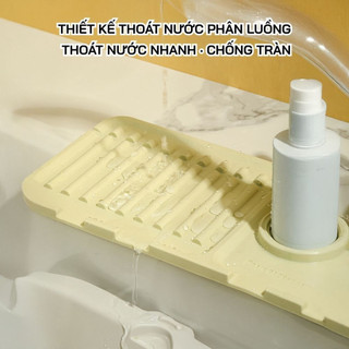 Thảm Thoát Nước Gắn Vòi Rửa Chén Silicone Đa Năng, Chống Tràn, Dễ Lắp, Phù Hợp Mọi Loại Vòi - TNT06