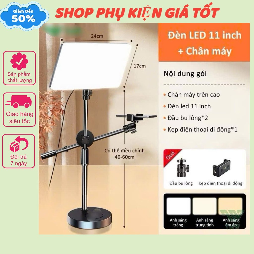 Bộ Quay Video Để Bàn Xoay 360° Kèm Đèn Livestream Chân Quay Video Chụp ...