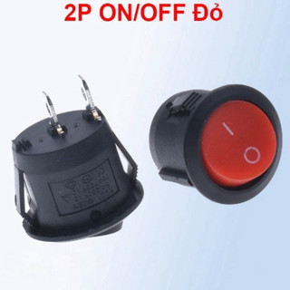 [Bán sỉ combo] (10 cái) Công tắc bập bênh KCD1 hình tròn 6A - 250V lỗ khoét 20mm