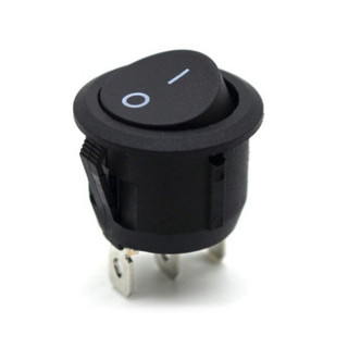 [Bán sỉ combo] (10 cái) Công tắc bập bênh KCD1 hình tròn 6A - 250V lỗ khoét 20mm
