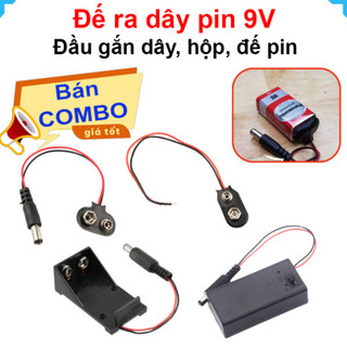 [Bán sỉ combo] Đế ra dây pin vuông 9V