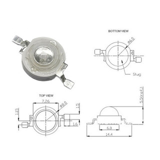 LED COB công suất 3V 1W, 3W, 5W 100 - 120Lm Luxeon siêu sáng