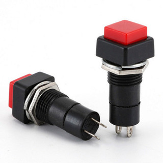 [Giá sỉ] (5C) Nút nhấn nhả ( reset) / giữ ( on/off) PBS - 12A / PBS - 12B lỗ khoét 12mm 2 chân