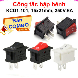 [Giá sỉ] (10C) Công tắc bập bênh KCD1 - 101 6A - 250V 15x21mm