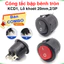 Công tắc bập bênh KCD1 hình tròn 6A - 250V lỗ khoét 20mm