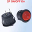 Công tắc bập bênh KCD1 hình tròn 6A - 250V lỗ khoét 20mm