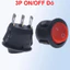 Công tắc bập bênh KCD1 hình tròn 6A - 250V lỗ khoét 20mm
