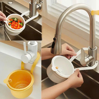 Giỏ lọc rác tiện ích, hộc chứa thức ăn thừa nhấn đổ tự động, treo bồn rửa bát đa năng có nắp và lỗ thoát nước 🌸🌸🌸