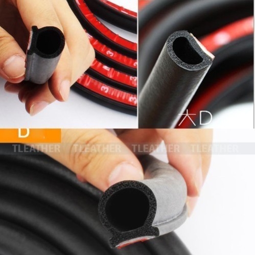 Gioăng cao su chữ D ốp dán viền ô tô chống ồn chống bụi bẩn