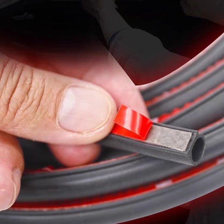 Gioăng cao su chữ D ốp dán viền ô tô chống ồn chống bụi bẩn