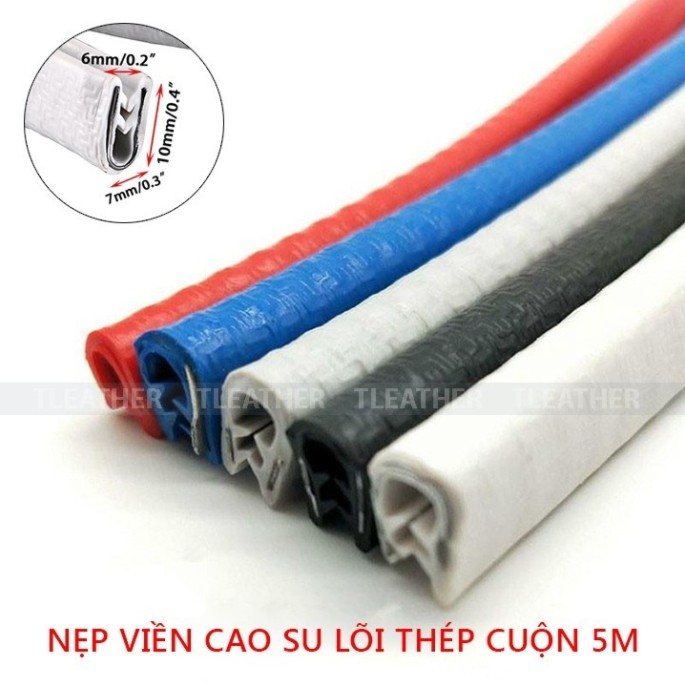 Gioăng cao su lõi thép nẹp chữ U ốp viền ô tô chống xước chống va đập