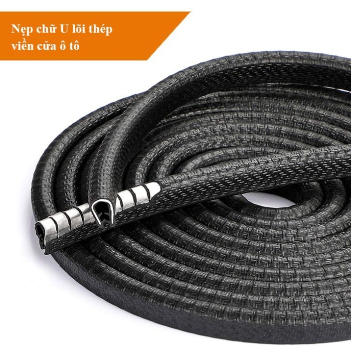 Gioăng cao su lõi thép nẹp chữ U ốp viền ô tô chống xước chống va đập