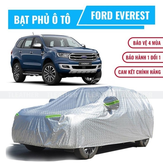 Bạt che phủ xe ô tô 7 chỗ Ford Everest chất liệu vải cao cấp chống nắng mưa bụi bẩn