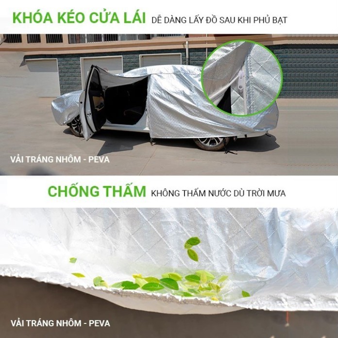 Bạt phủ xe ô tô Honda City chất liệu vải cao cấp che nắng mưa chống bụi bẩn