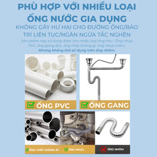Bột Vệ Sinh Đường Ống Đa Năng Đánh Tan Dầu Mỡ, Tóc Rối, Thông Tắc Nhanh, Khử Mùi Hiệu Quả