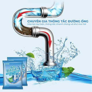 Bột Vệ Sinh Đường Ống Đa Năng Đánh Tan Dầu Mỡ, Tóc Rối, Thông Tắc Nhanh, Khử Mùi Hiệu Quả