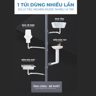 Bột Vệ Sinh Đường Ống Đa Năng Đánh Tan Dầu Mỡ, Tóc Rối, Thông Tắc Nhanh, Khử Mùi Hiệu Quả