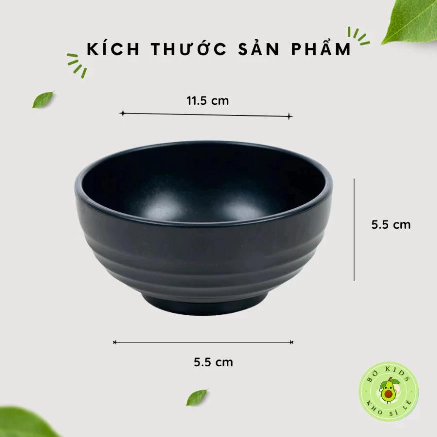 AMIZIN Bát cơm melamine nhựa Việt Nhật (MS: 6830) chén cơm phíp nhám dày dặn, chịu nhiệt sang trọng lịch sự AMIZIN