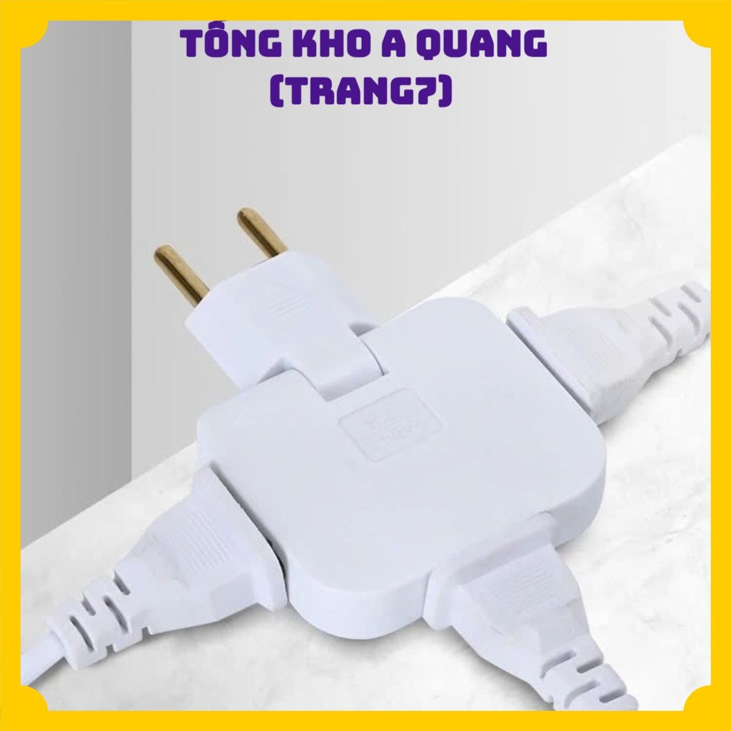 Ổ CẮM ĐIỆN ĐA NĂNG CHUYỂN ĐỔI CHIA 3 - Chạc Điện Xoay 180 Độ Linh Hoạt Tiện Lợi,Phích Cắm 3 Ổ An Toàn Chống Cháy Nổ