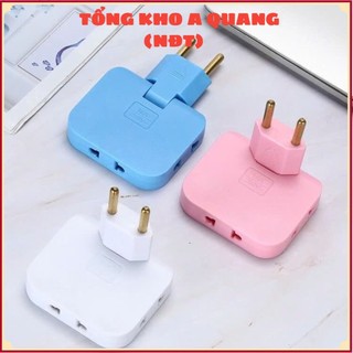 ĐẦU NỐI CHIA ĐIỆN ĐA NĂNG 3 CỬA - Ổ Cắm Điện Xoay 180 Độ Mọi Góc Hẹp,Chạc 3 Ổ An Toàn Chống Cháy Nổ Hiệu Quả