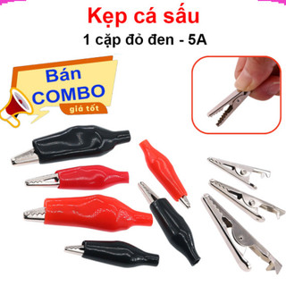 [Giá sỉ] (5 Cặp) Kẹp cá sấu 1 cặp đỏ đen 5A