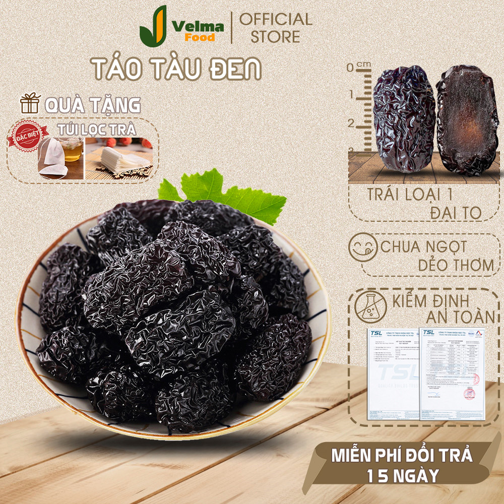 Táo tàu Velma Food, Táo đen đặc biệt sấy dẻo khô chua ngọt thơm ngon