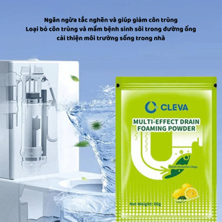 Combo 5 Gói Bột Thông Cống CLEVA Thông Tắc Bồn Cầu Bồn Rửa Bát Chất Tẩy Rửa Đường Ống Mạnh Mẽ Best House - BTC02